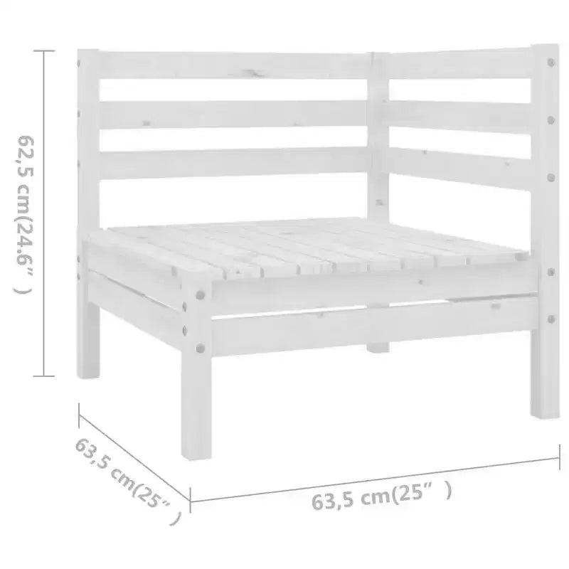vidaXL Salon de jardin Bois de pin massif Modulable Moyen