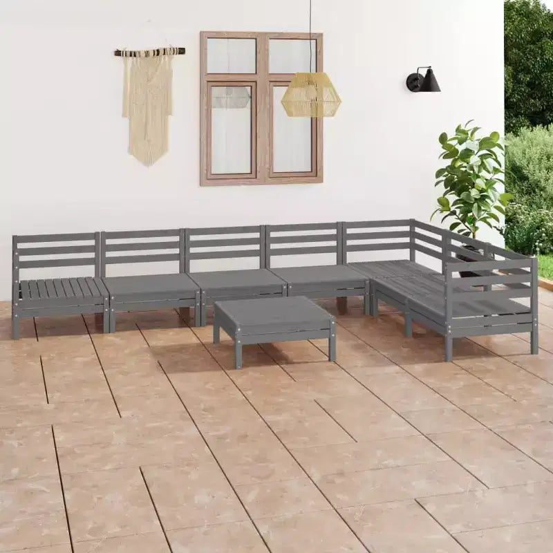 vidaXL Salon de jardin Bois de pin massif Modulable Moyen