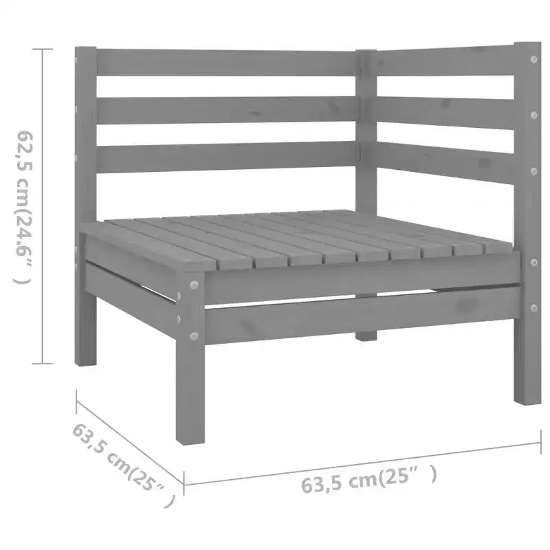 vidaXL Salon de jardin Bois de pin massif Modulable Moyen