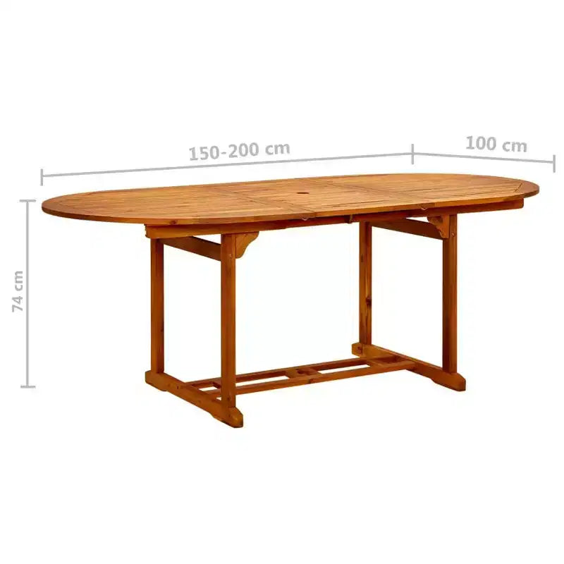 vidaXL Salon de jardin bois d'acacia massif Moyen Empilable Salon de jardin