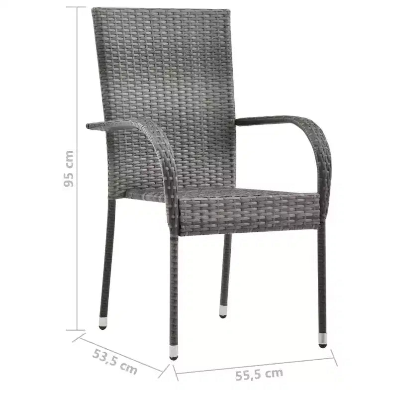 vidaXL Salon de jardin bois d'acacia massif Moyen Empilable Salon de jardin