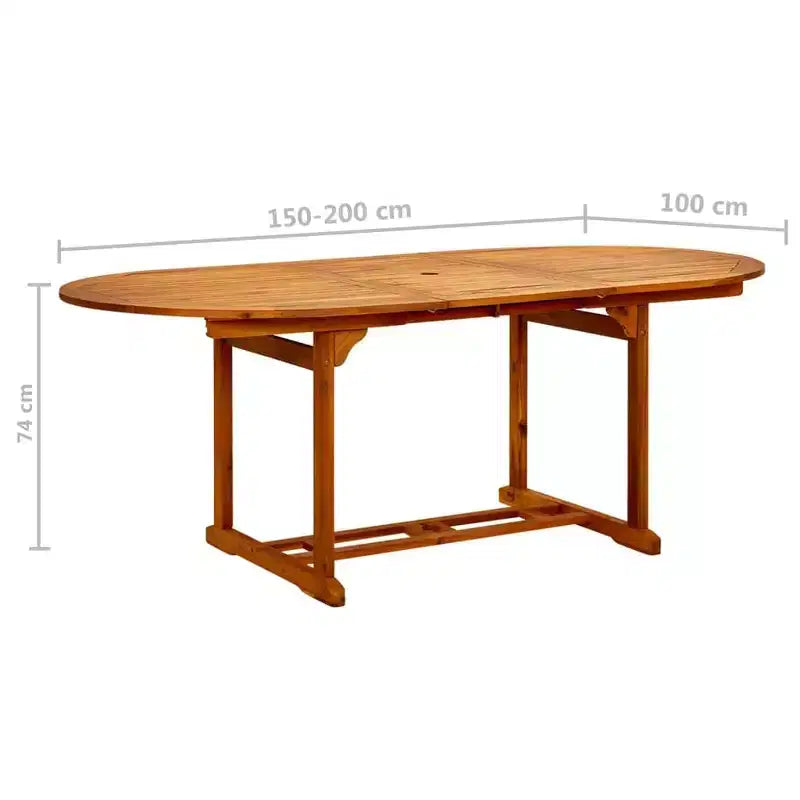 vidaXL Salon de jardin bois d'acacia massif Moyen Empilable Salon de jardin