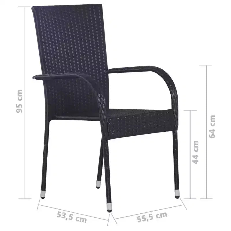 vidaXL Salon de jardin bois d'acacia massif Moyen Empilable Salon de jardin