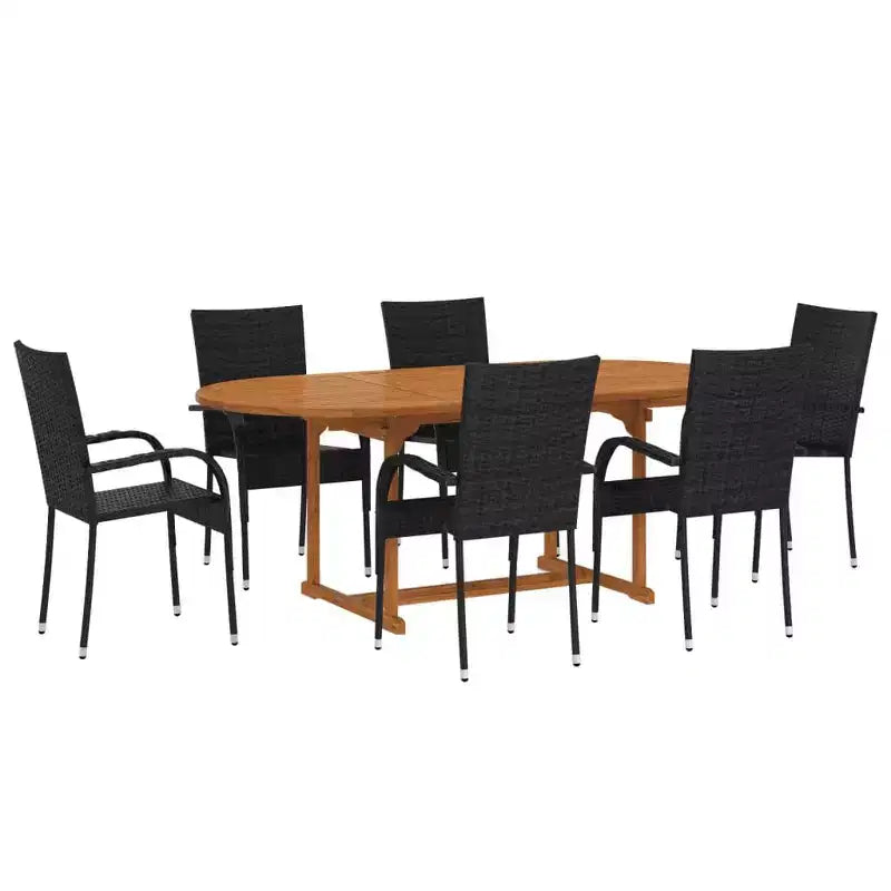 vidaXL Salon de jardin bois d'acacia massif Moyen Empilable Salon de jardin