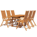 vidaXL Garden Dining Set Natural Wood Solid Acacia wood Medium