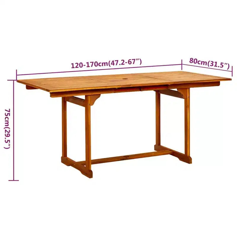 vidaXL Salon de jardin en bois massif d'acacia Bois naturel Taille moyenne