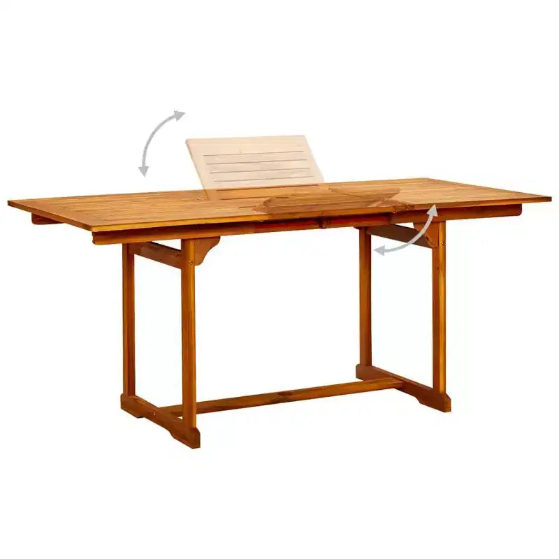 vidaXL Salon de jardin en bois massif d'acacia Bois naturel Taille moyenne