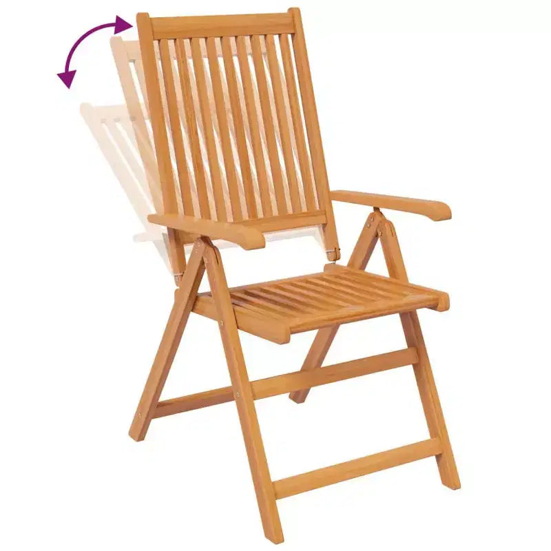 vidaXL Salon de jardin en bois massif d'acacia Bois naturel Taille moyenne