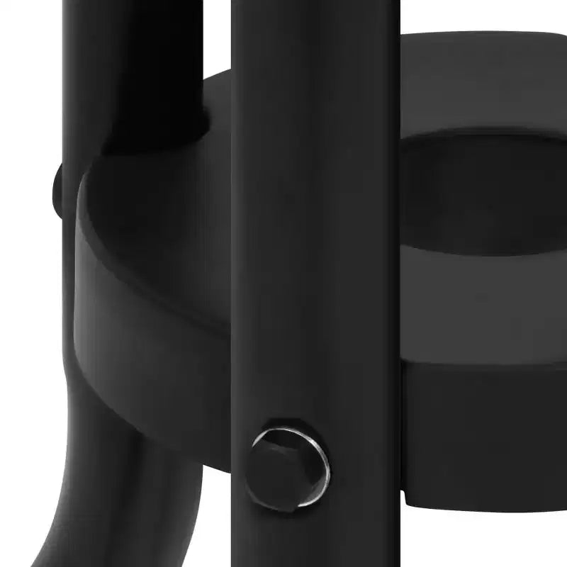 vidaXL Ensemble de salle à manger de jardin noir en acier, verre trempé, rotin en plastique