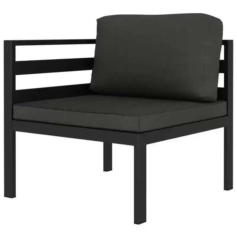 vidaXL Salon de jardin modulaire anthracite en aluminium grande taille