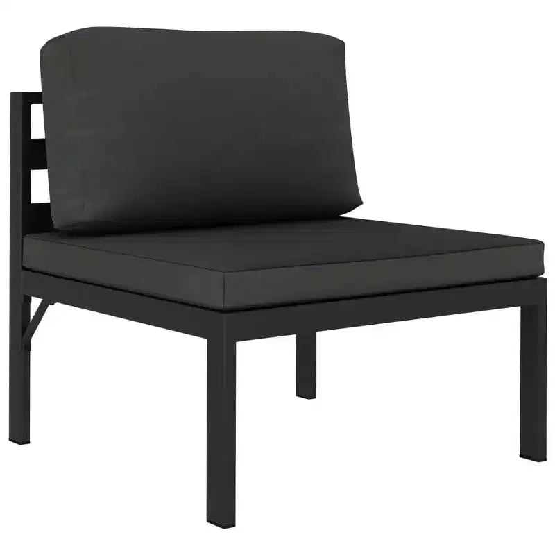vidaXL Salon de jardin modulaire anthracite en aluminium grande taille
