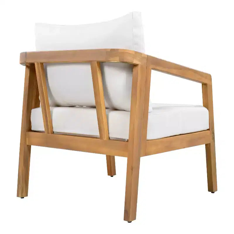 Christopher Knight Home Muhin Ensemble de 3 meubles de patio modernes en acacia avec coussins et table rectangulaire à lattes