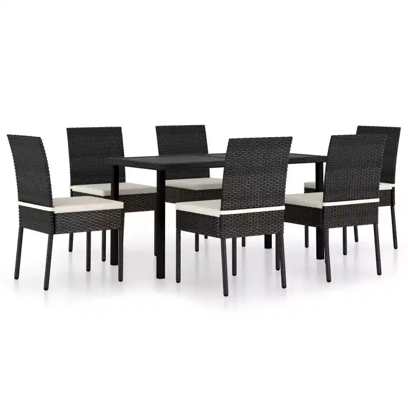 vidaXL Dining Set Poly rattan Durable Dining Set Rectangular