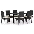 vidaXL Dining Set Poly rattan Durable Dining Set Rectangular