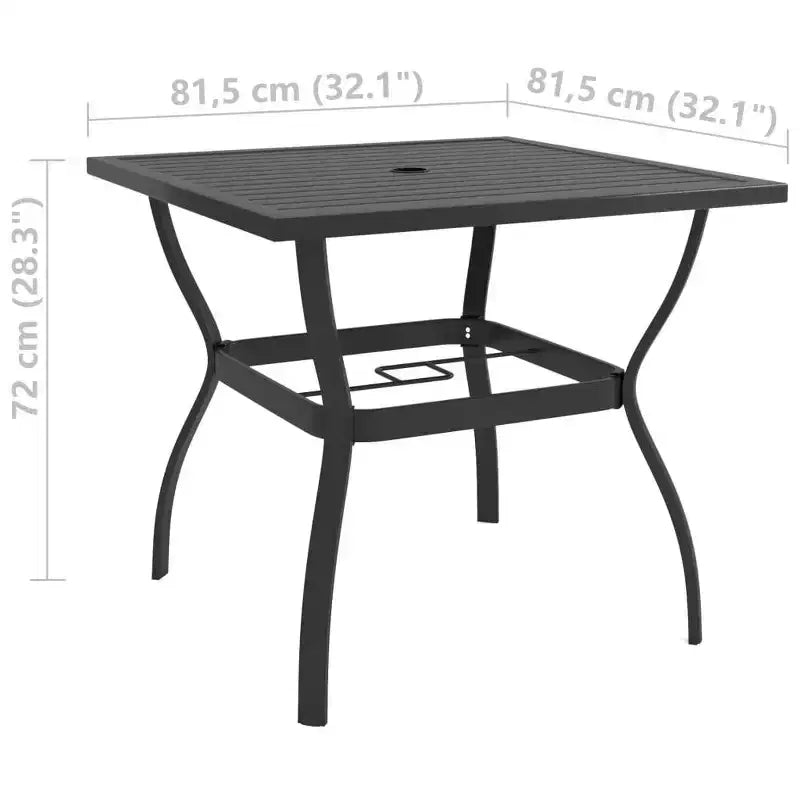 vidaXL Ensemble de salle à manger anthracite, Acier thermolaqué, Textilène Moyen