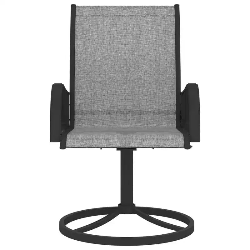 vidaXL Ensemble de salle à manger anthracite, Acier thermolaqué, Textilène Moyen