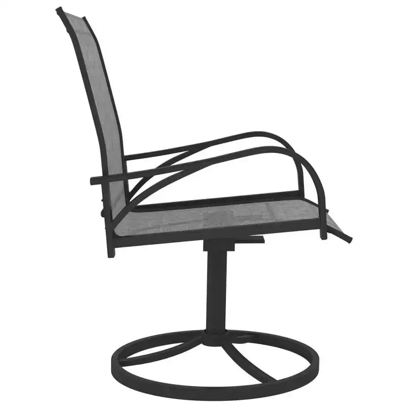 vidaXL Ensemble de salle à manger anthracite, Acier thermolaqué, Textilène Moyen