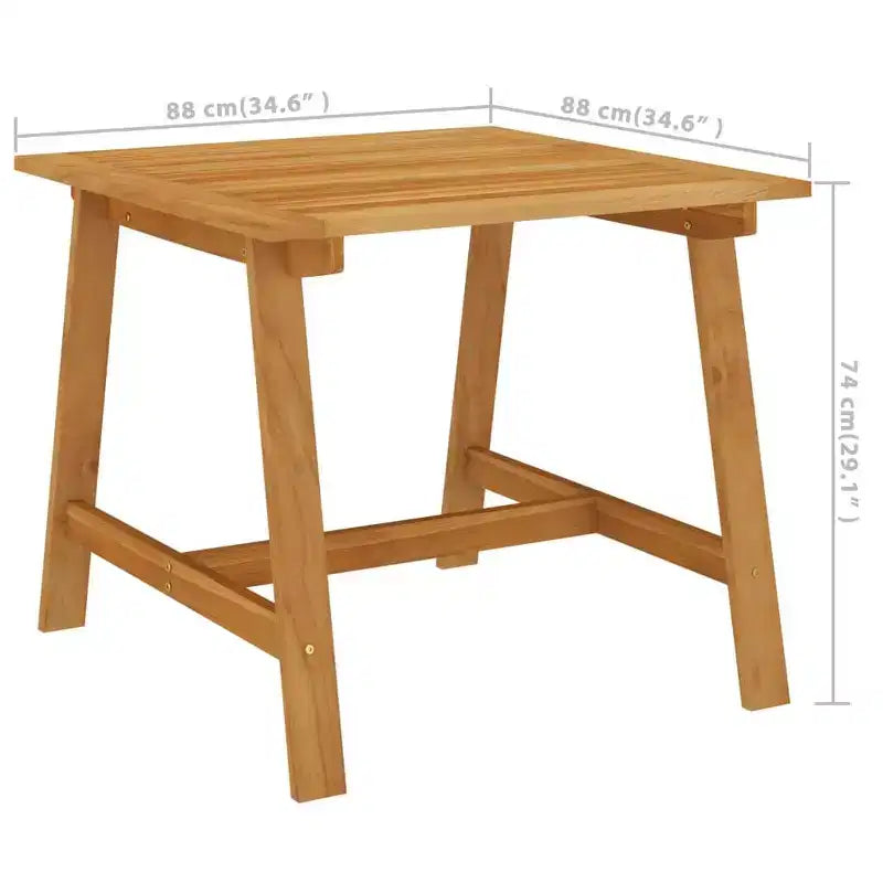 vidaXL Ensemble de salle à manger Bois d'acacia massif Poids standard