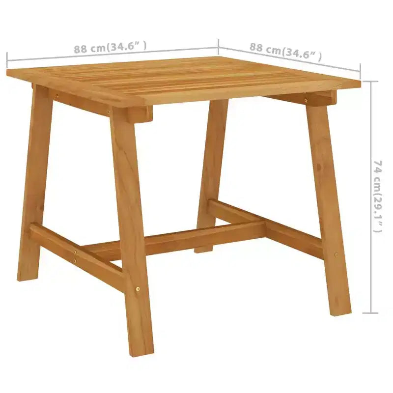 vidaXL Ensemble de salle à manger Bois d'acacia massif Poids standard