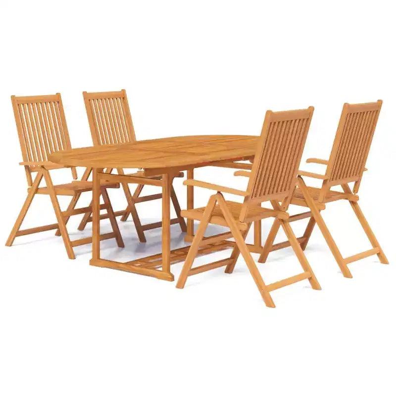 vidaXL Garden Dining Set Natural Wood Solid Acacia Wood Large Expandable
