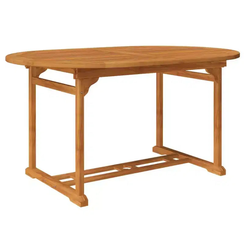 vidaXL Salon de jardin en bois naturel, acacia massif, grande table extensible