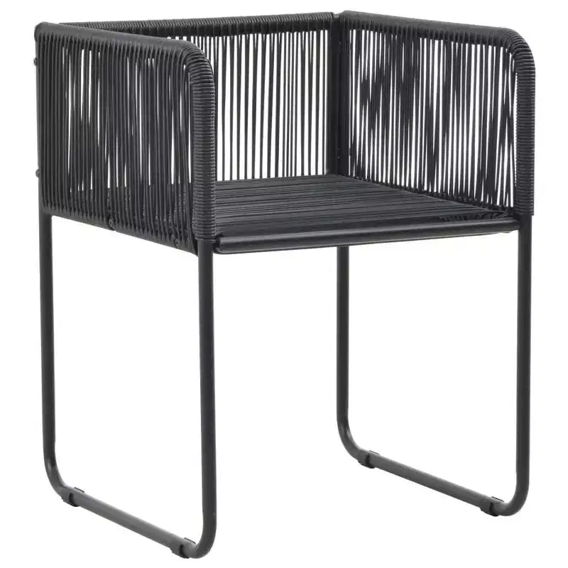 vidaXL Ensemble de salle à manger en résine tressée PVC noir durable 3 pièces