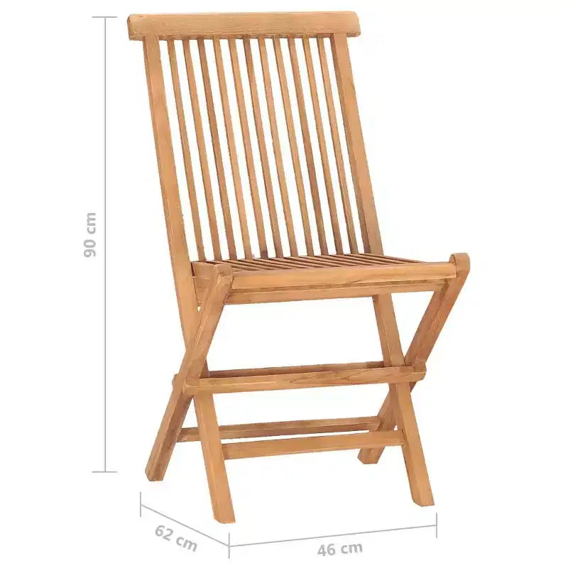 vidaXL Ensemble de salle à manger d'extérieur Teck naturel Bois dur de teck poncé lisse Compact