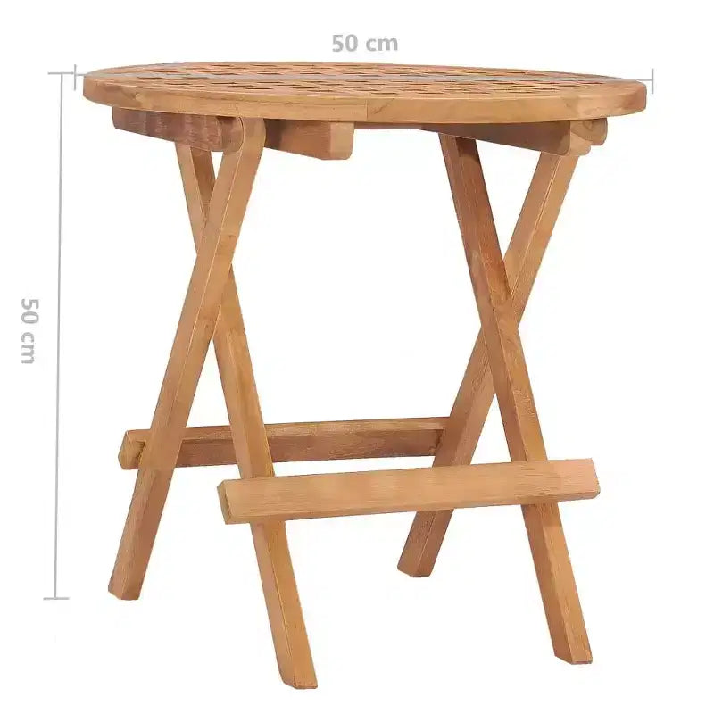 vidaXL Ensemble de salle à manger d'extérieur Teck naturel Bois dur de teck poncé lisse Compact