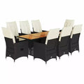 vidaXL Garden Dining Set PE rattan 6-seater