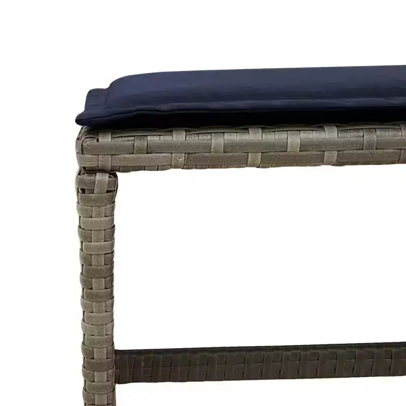 vidaXL Set de salle à manger d'extérieur 14 pcs Gris, bleu marine