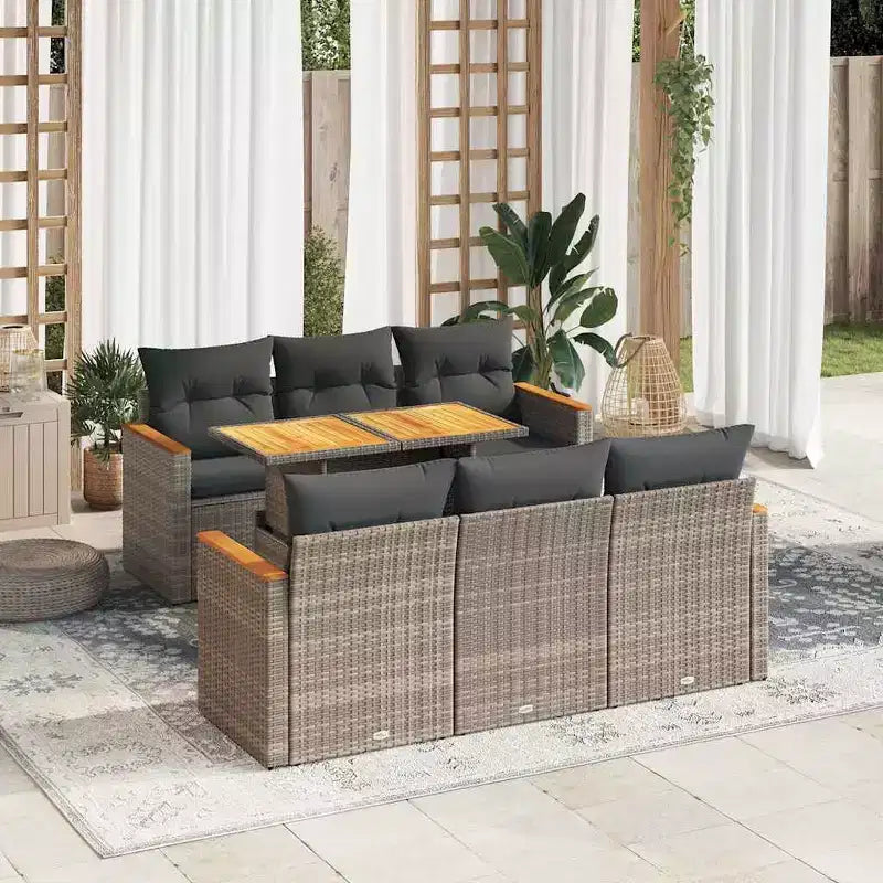 vidaXL Salon de jardin en résine tressée Grand salon de jardin modulable