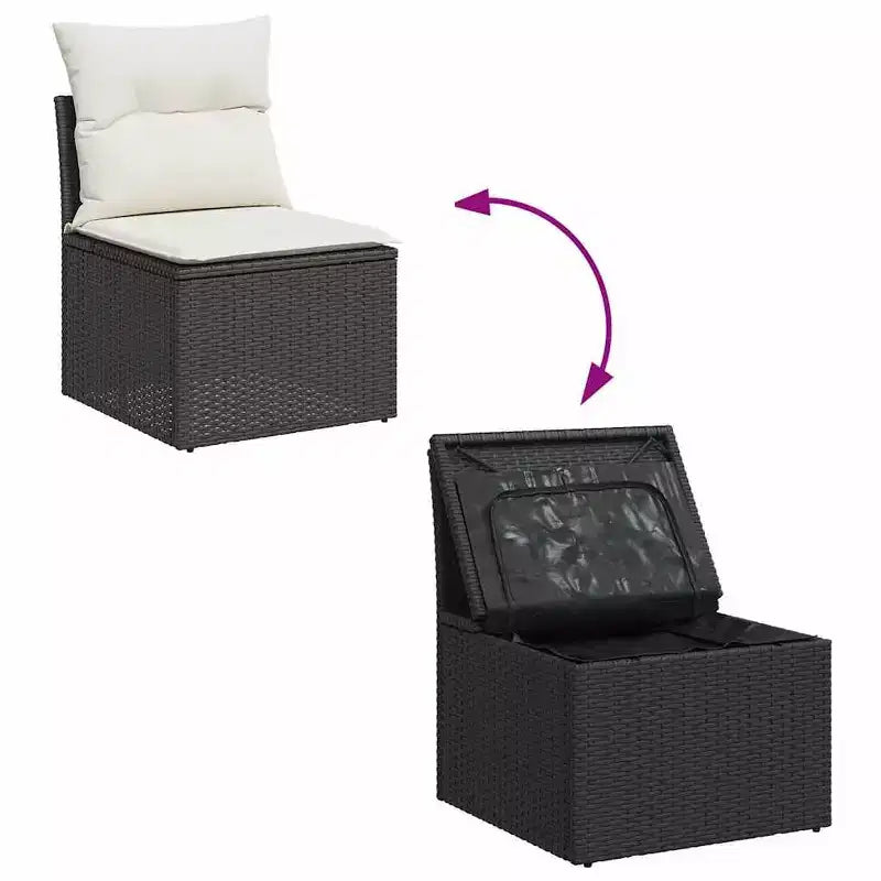 vidaXL Salon de jardin en résine tressée Grand salon de jardin modulable