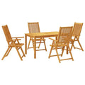 vidaXL Garden Dining Set Natural Wood Solid Acacia Wood 4-Seater