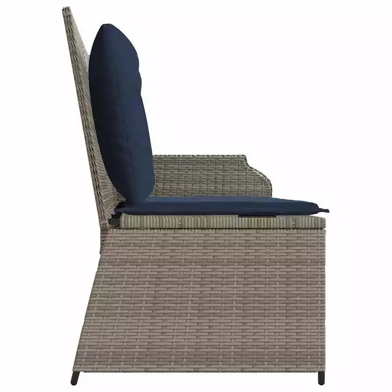 vidaXL Banc de jardin avec coussin et rotin synthétique rouge