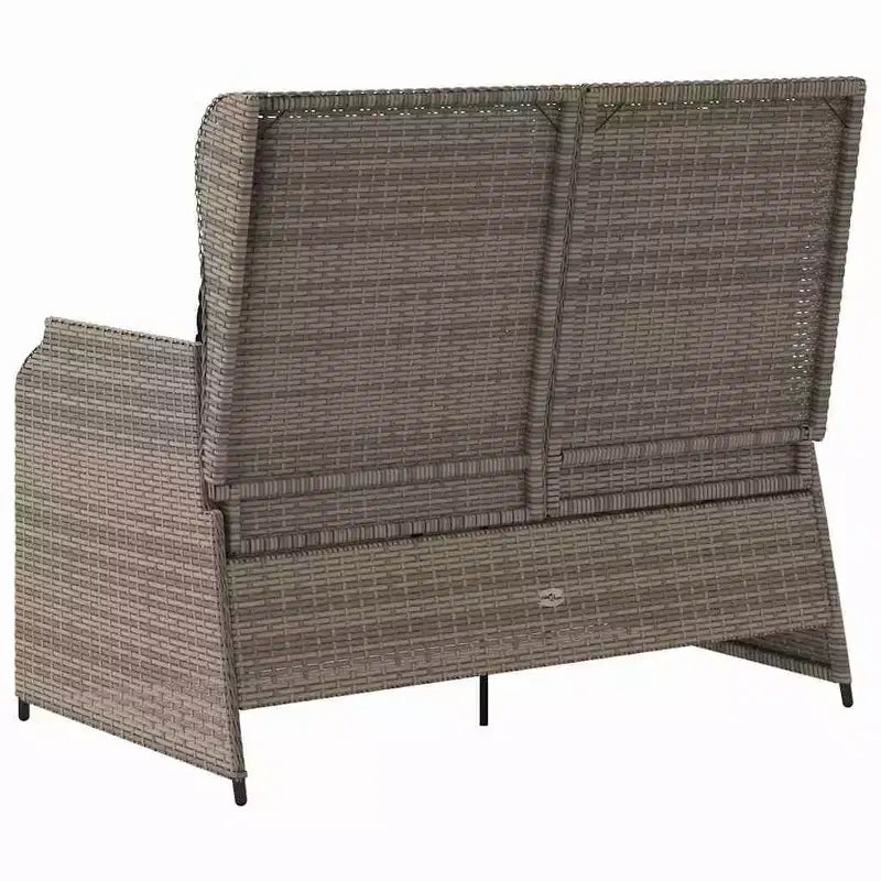 vidaXL Banc de jardin avec coussin et rotin synthétique rouge