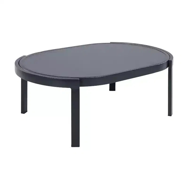 ModernLuxe Ensemble de canapé d'extérieur 4/5 pièces Meubles de conversation pour terrasse Groupe de sièges avec table basse, coussins résistant aux intempéries et cadre résistant à la rouille