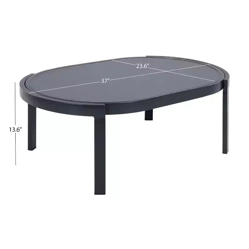 ModernLuxe Ensemble de canapé d'extérieur 4/5 pièces Meubles de conversation pour terrasse Groupe de sièges avec table basse, coussins résistant aux intempéries et cadre résistant à la rouille