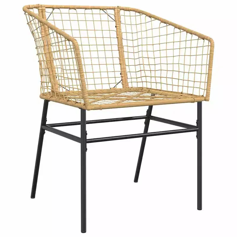 vidaXL Salon de jardin 5 pcs résine tressée marron