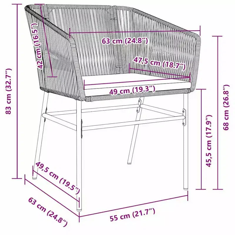 vidaXL Ensemble repas de jardin avec coussins 5 pcs Acier revêtu par poudre Gris
