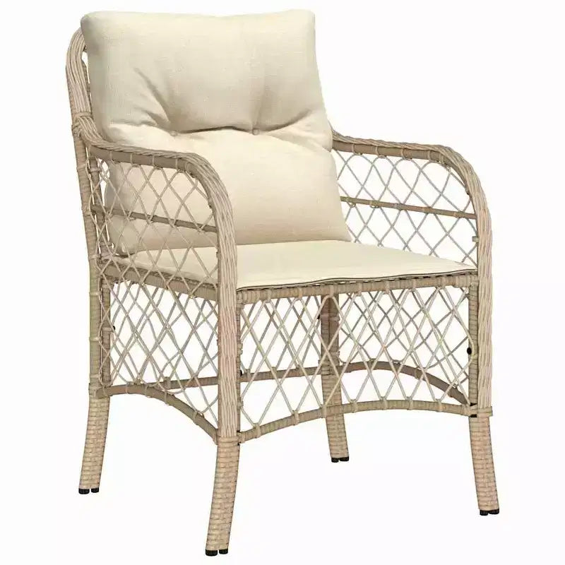 vidaXL Salon de jardin avec coussins 5 pcs Résine tressée Beige