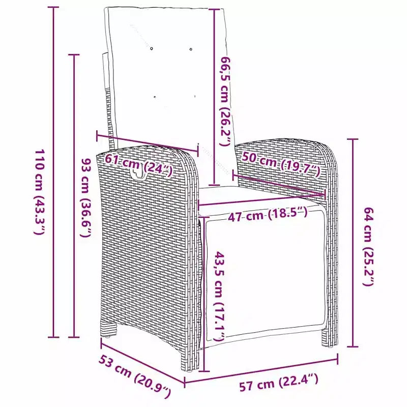 vidaXL Ensemble de salle à manger de jardin avec coussins 5 pcs gris résine tressée