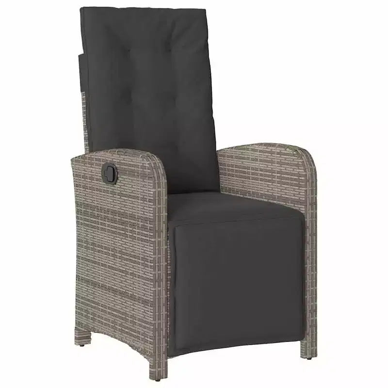 vidaXL Ensemble de salle à manger de jardin avec coussins 5 pcs gris résine tressée