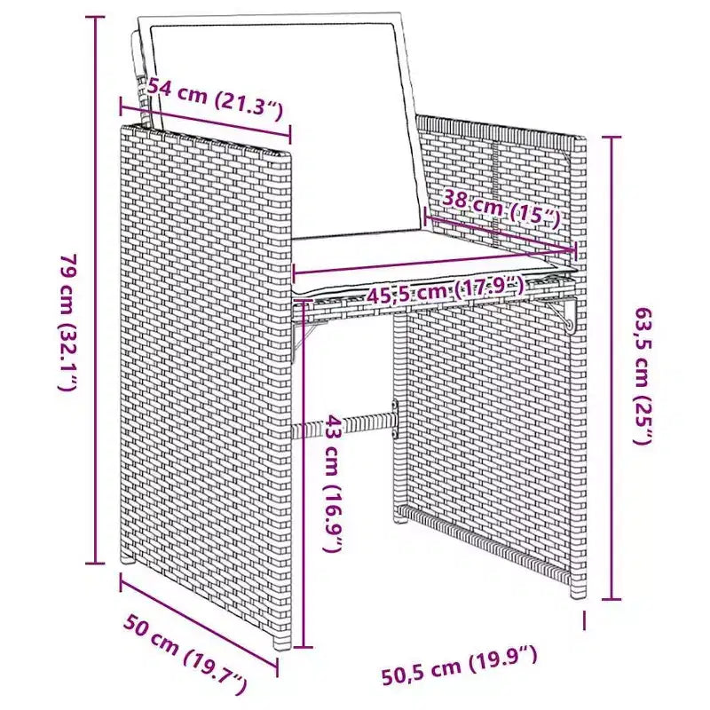 vidaXL Salon de jardin avec coussins 5 pcs Résine tressée marron
