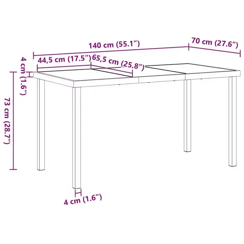 vidaXL Ensemble de jardin 5 pcs Acier enduit de poudre noir