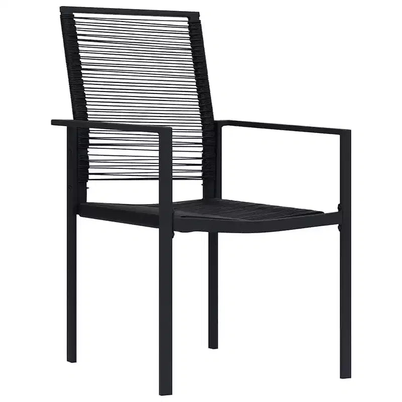 vidaXL Ensemble de jardin 5 pcs Acier enduit de poudre noir