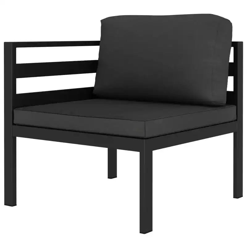 vidaXL Salon de jardin 10 pièces avec coussins Aluminium Anthracite