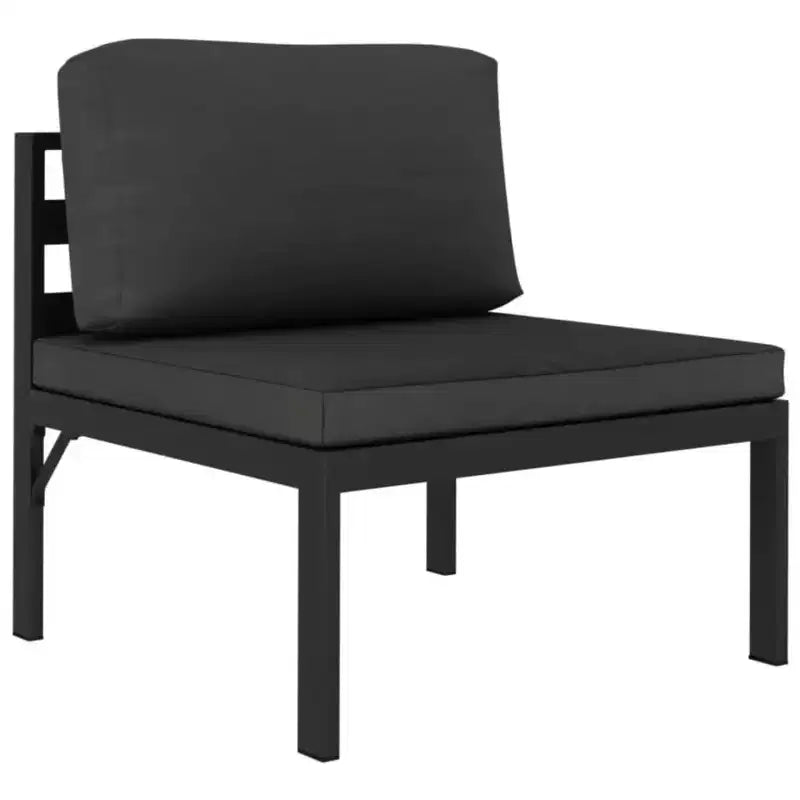 vidaXL Salon de jardin 10 pièces avec coussins Aluminium Anthracite