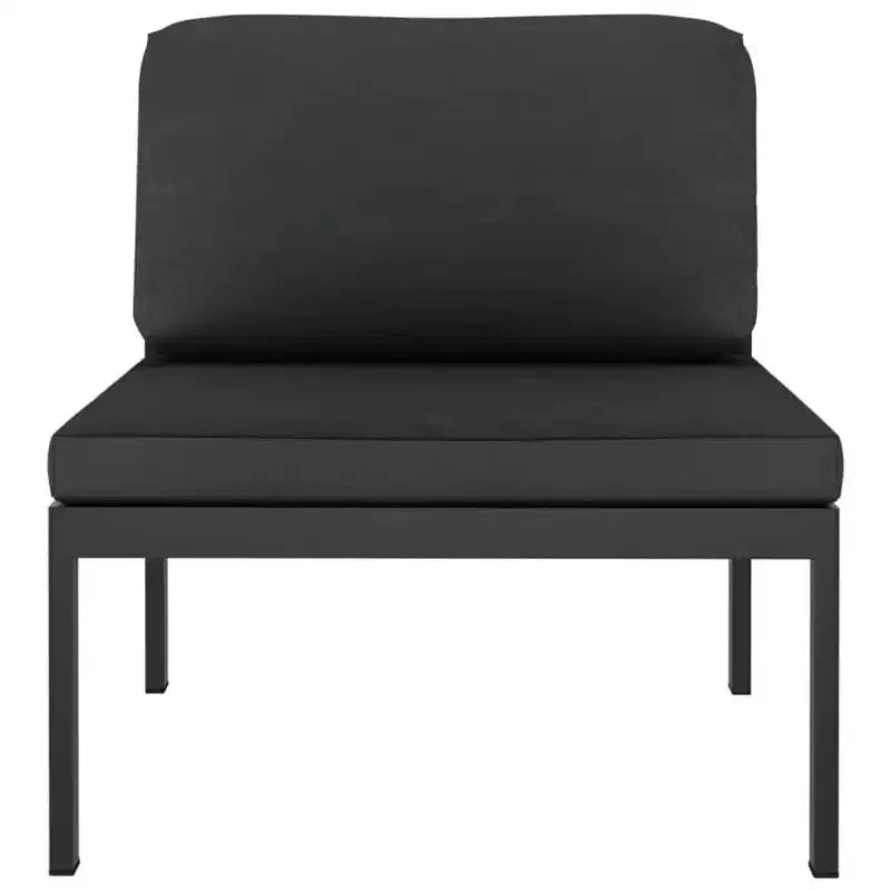 vidaXL Salon de jardin 10 pièces avec coussins Aluminium Anthracite