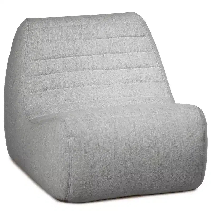 Big Joe Solvana Outdoor Patio Furniture Set, Performance Linen Weather-Resistant Fabric, Primary Chair, Port Gray