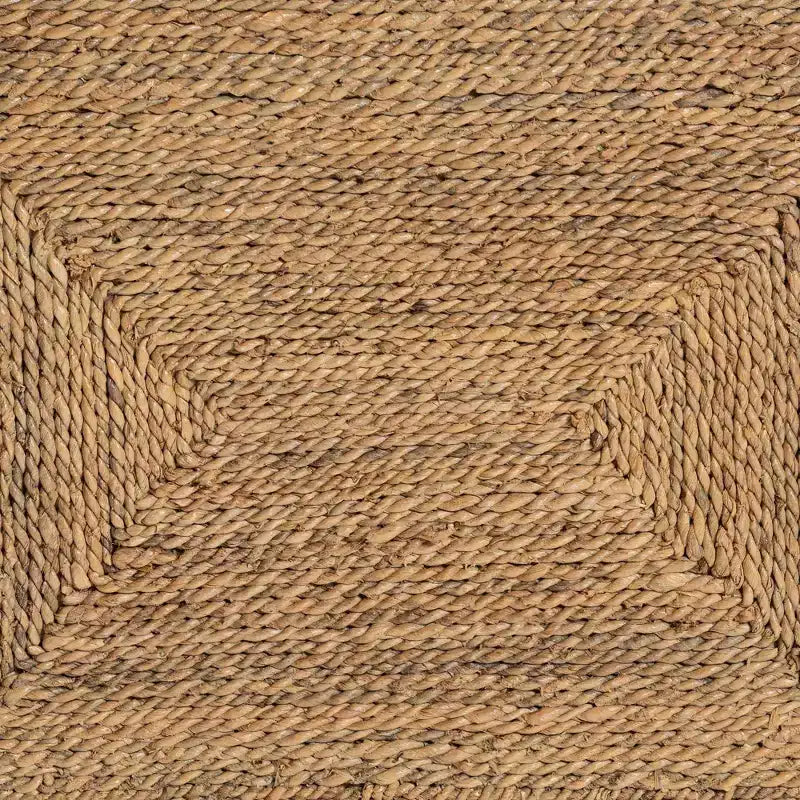 Natural Seagrass and Mahogany Wood Dining Chair, Solid Pattern, No Assembly Required